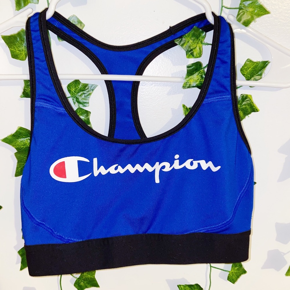 blue champion sports bra